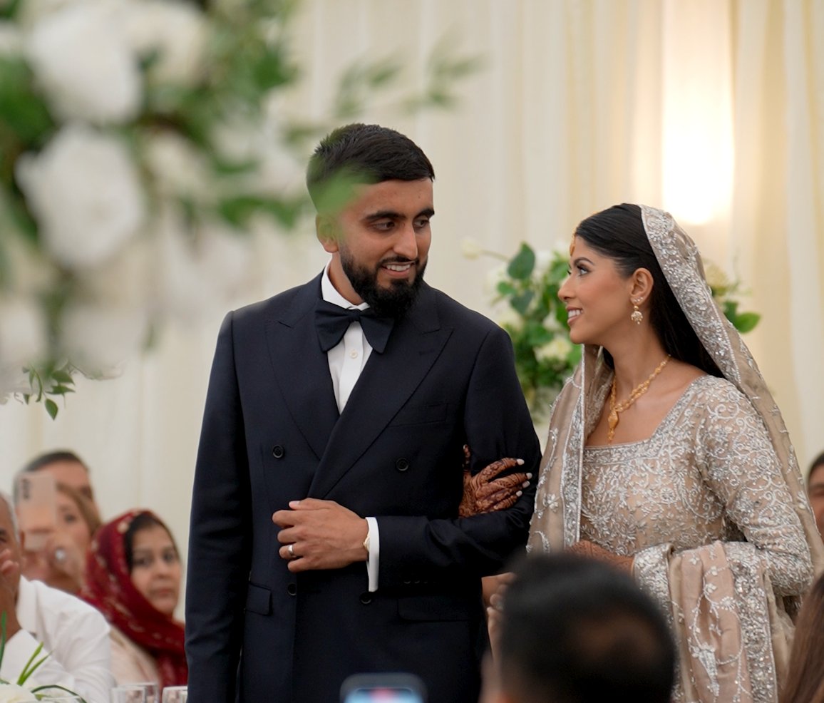 Couple at their wedding captured by Hikaya cinematic content