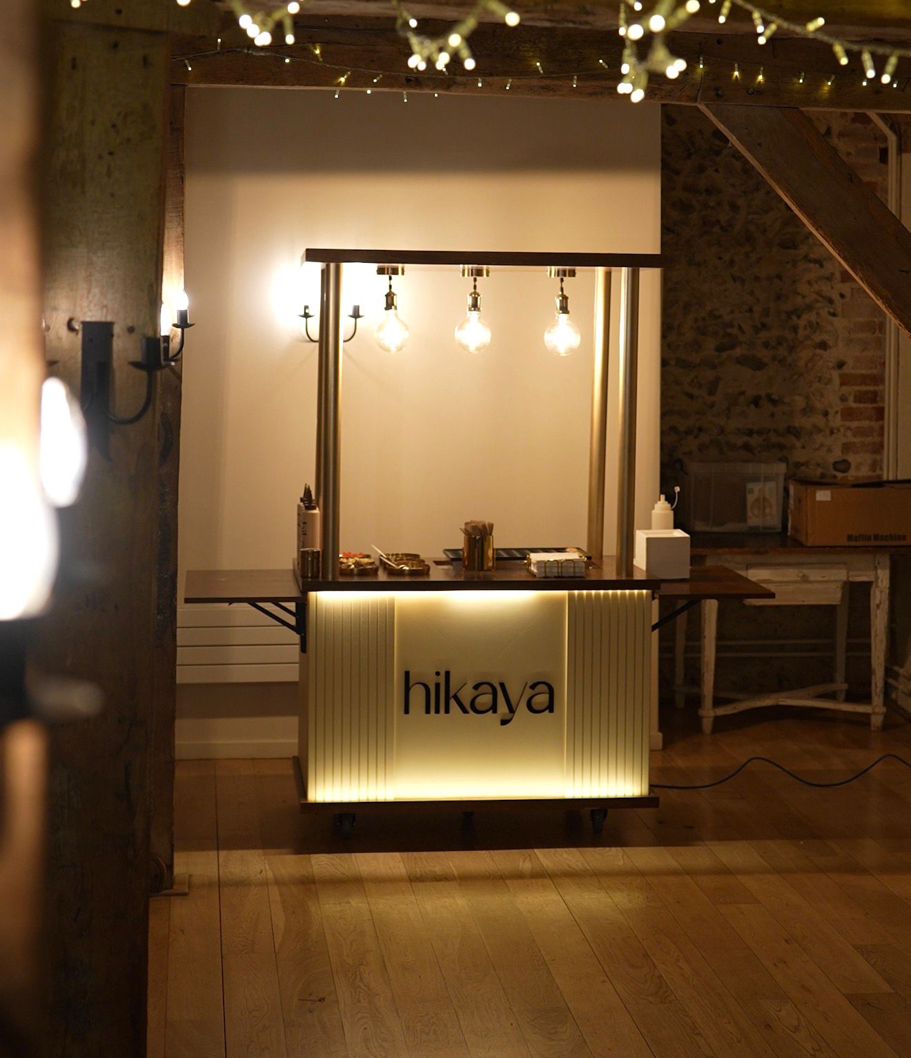 Hikaya Dutch pancake cart at a wedding venue